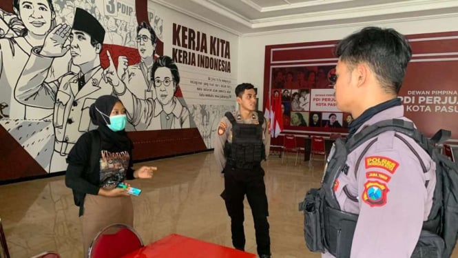 Penjelasan Kapolres terkait Kedatangan Aparat Kepolisian di Kantor PDIP Pasuruan