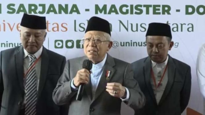 Ma’ruf Amin Menganjurkan Wamenkumham Mengikuti Aturan yang Ada setelah Menjadi Tersangka KPK