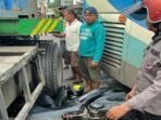 Bripda Novandro Melakukan Aksi Heroik Dengan Merelakan Motornya Untuk Mengganjal Bus Damri