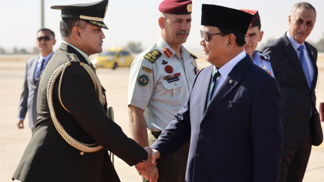 Prabowo Subianto Tiba di Yordania, Siap Berbicara di Konferensi Darurat Gaza