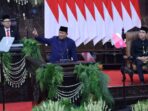 Plenary Session of the People’s Consultative Assembly (MPR) of the Republic of Indonesia for the Inauguration of the President and Vice President-Elect for the 2024-2029 Term at the Nusantara Building, MPR/DPR/DPD, Senayan, Jakarta, October 20, 2024